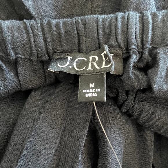 J.Crew Airy Gauze Beach Pant Elastic Waist Vacation Holiday Trip CI258 Black Med - Picture 11 of 13
